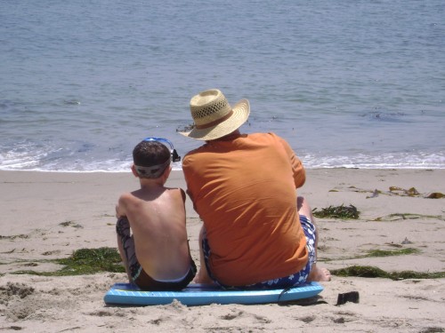 Jer and Cisco at the beach