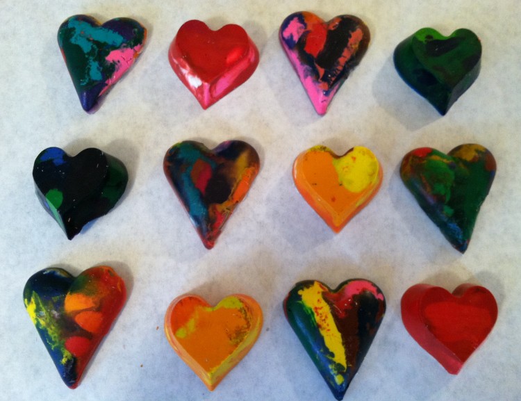 crayon hearts