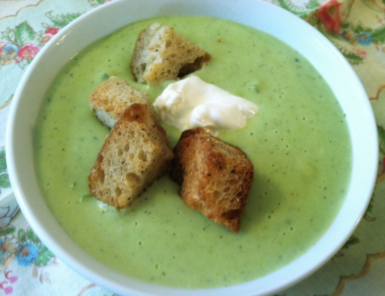 finished celery soup