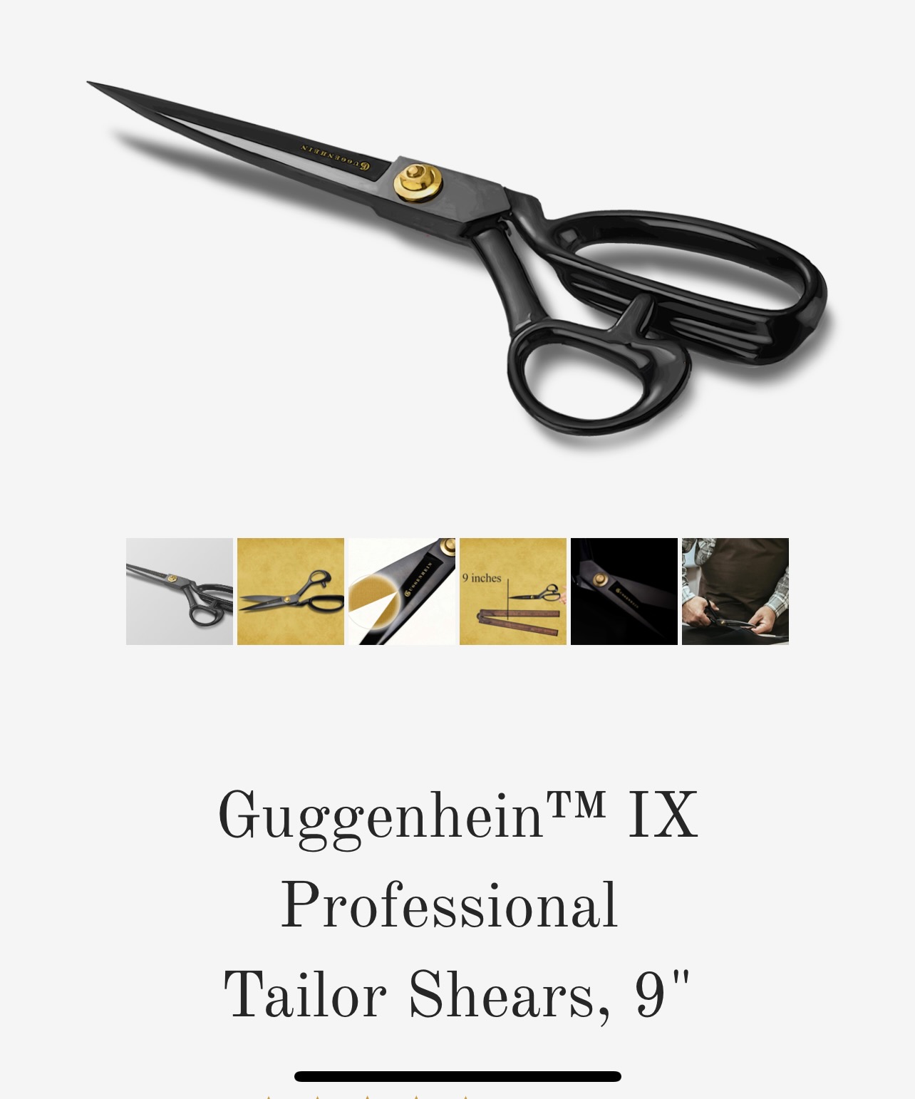 Reviews for Guggenhein IX, Professional Tailor Shears, 9-Inch